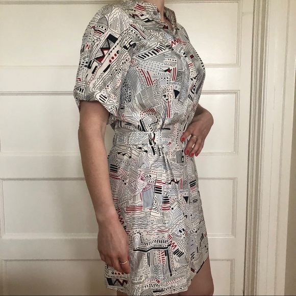Diane Von Furstenberg Dresses & Skirts - ⚡️FLASH SALE⚡️Rare DVF Doodle Print Shirt Dress